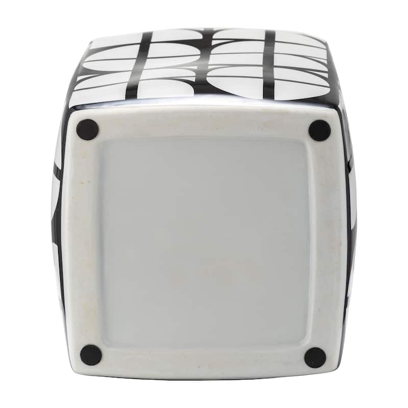 Sagebrook Home Ceramic Square Jar with Lid