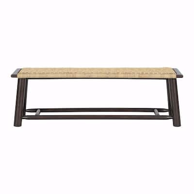 3-Seater Rattan Bench - Moisture-Resistant Hardwood Frame