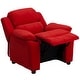 preview thumbnail 89 of 106, Deluxe Padded Contemporary Kids Recliner with Storage Arms