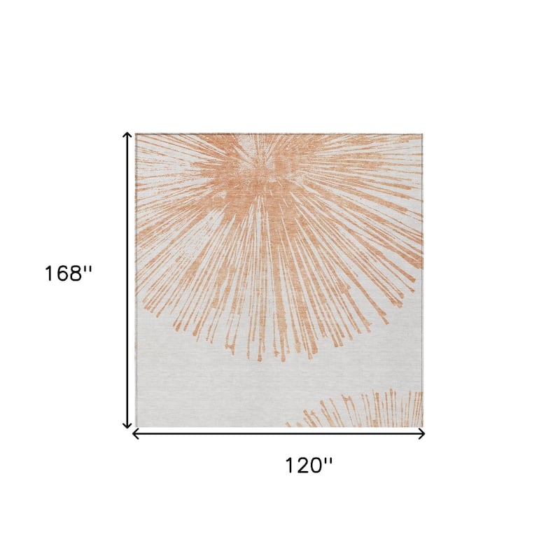 HomeRoots Abstract Transitional Rectangle Outdoor Rug