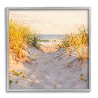 Stupell Beach Sand Dunes Path Framed Giclee Art Design by Michael ...