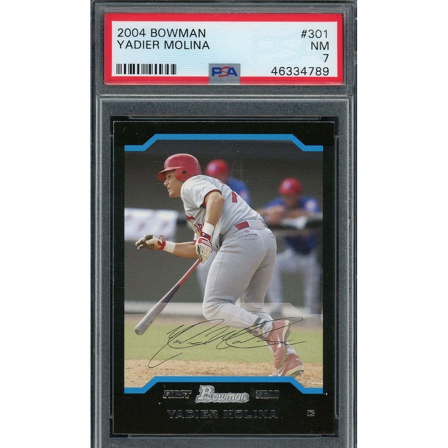 Yadier Molina 2004 Bowman Baseball Rookie Card RC #301 Graded PSA 7 - 8'6" x 11'6"
