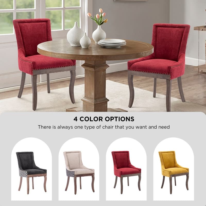 Ultra Side Dining Chair With Bronze nail head Set of 6