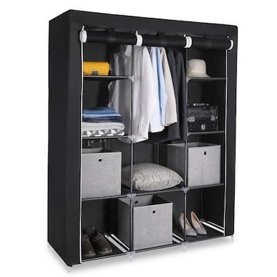 4 Tiers 10 Cube Clothes Organizer Clothes Wardrobe Waterproof Fabric Storage Closet