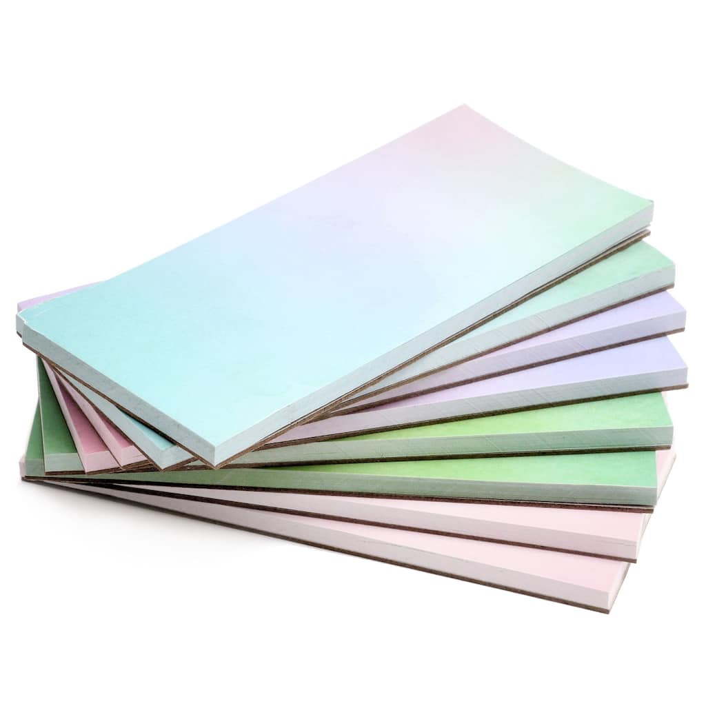 Paper Junkie 8 Pack To Do Pastel Sticky Notes Pad, Gradient Colors, 50 Sheets Each, 5.5x2.35"