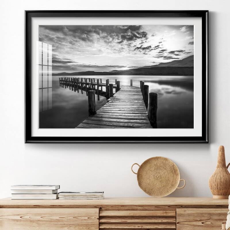 Evening Dock Premium Framed Print - Ready to Hang