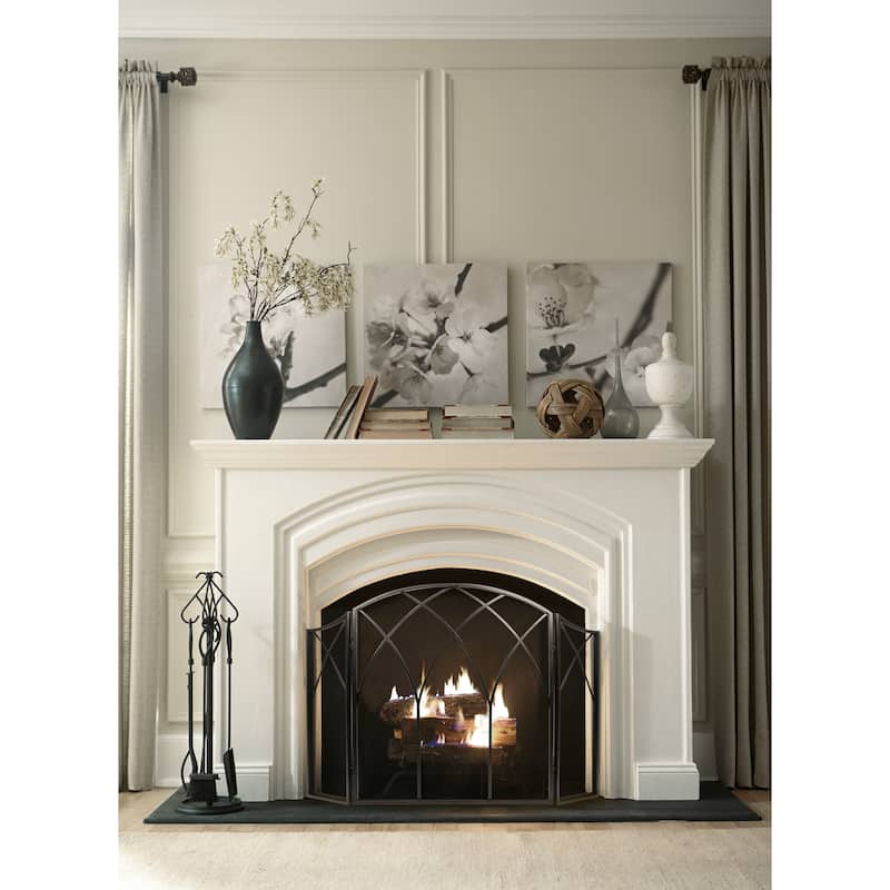 Pleasant Hearth Gothic Steel Fireplace Screen