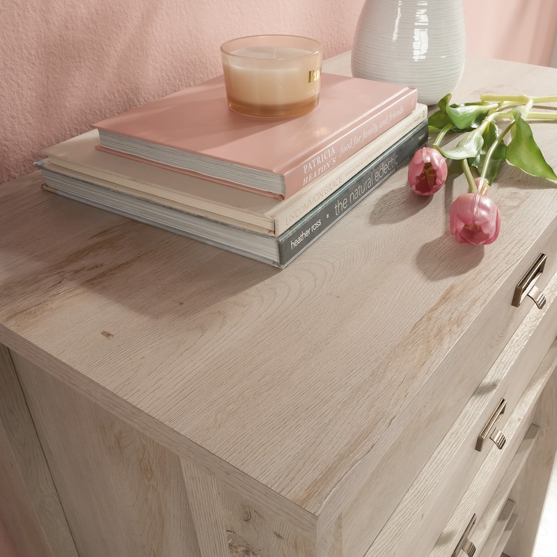 Engineered Wood Farmhouse 4-Drawer Chest, Gray