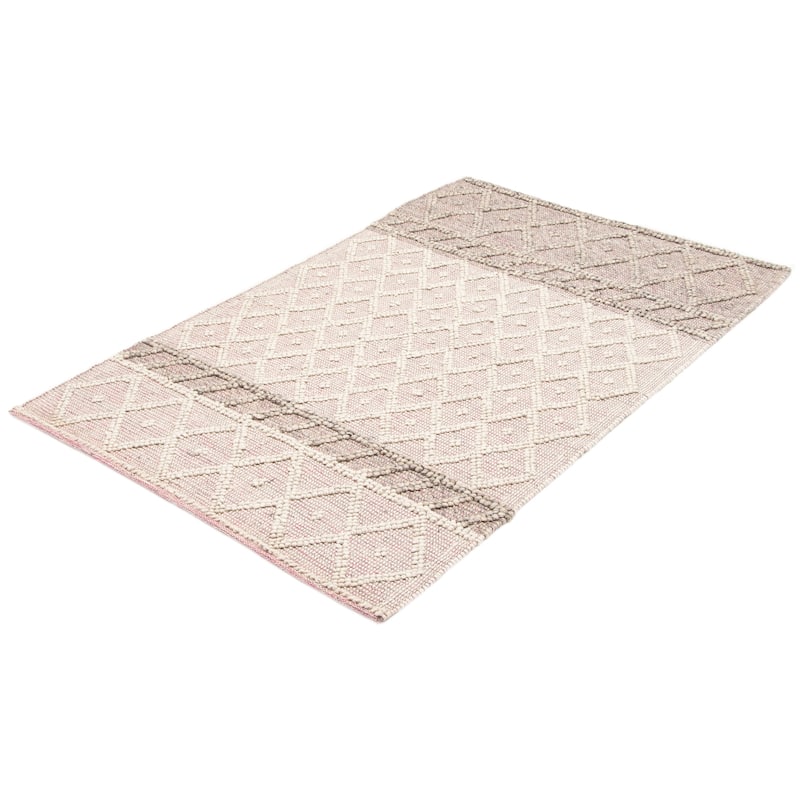 ECARPETGALLERY Braid weave Sienna Grey Wool Rug - 5'1 x 7'6