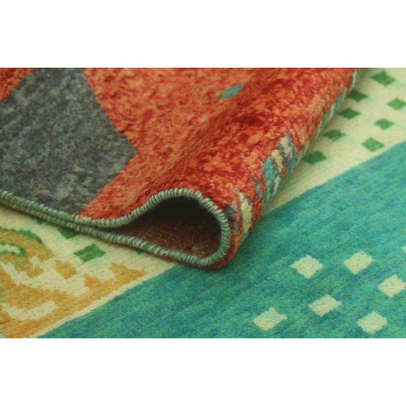Balochi Rima Rust/Ivory Rug - 3'4" x 4'10"