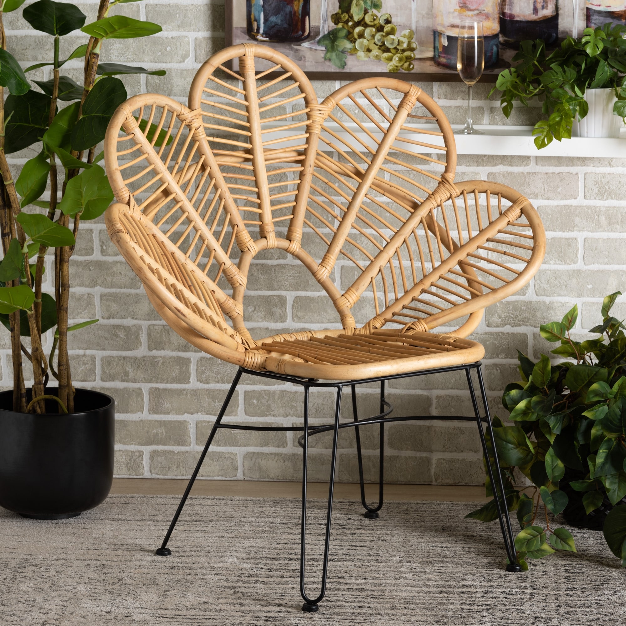 The curated nomad avoca woven wicker over 2025 steel frame chair