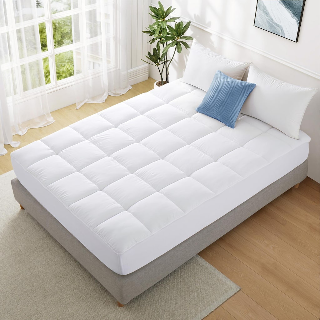 Cool-to-touch Cooling Mattress Pad with PCM Technology - White