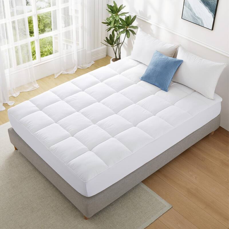 Cool-to-touch Cooling Mattress Pad with PCM Technology - White