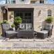 Option Brown Wicker Grey Cushion