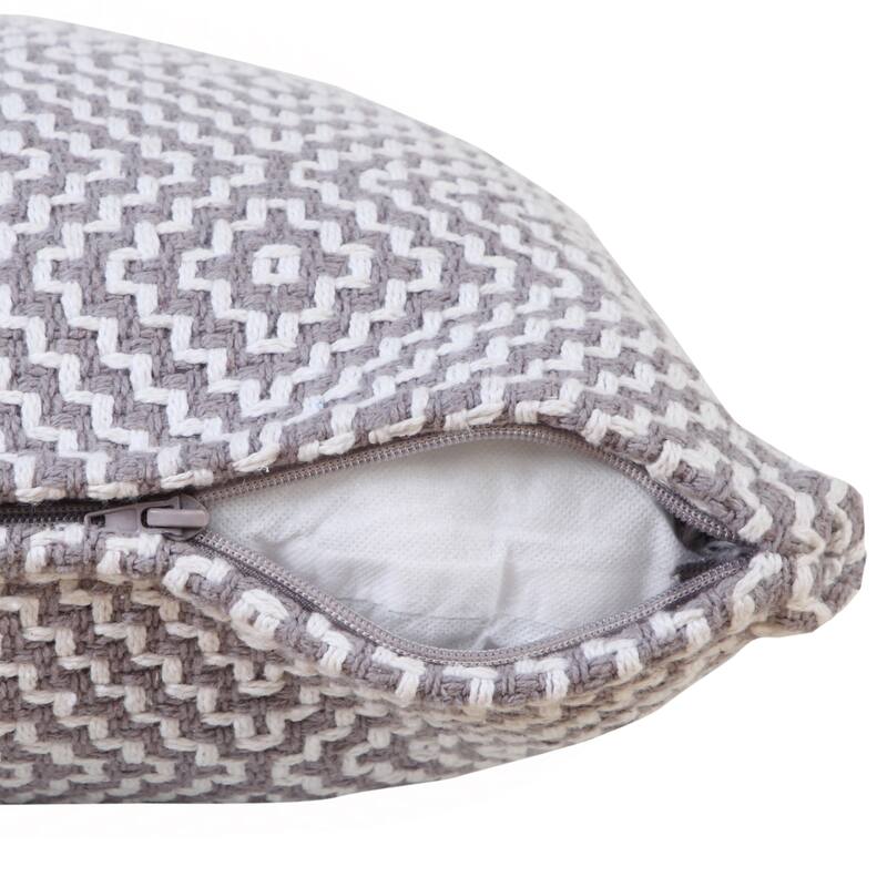 Sevita Diamond Delight Woven Geometric Throw Pillow