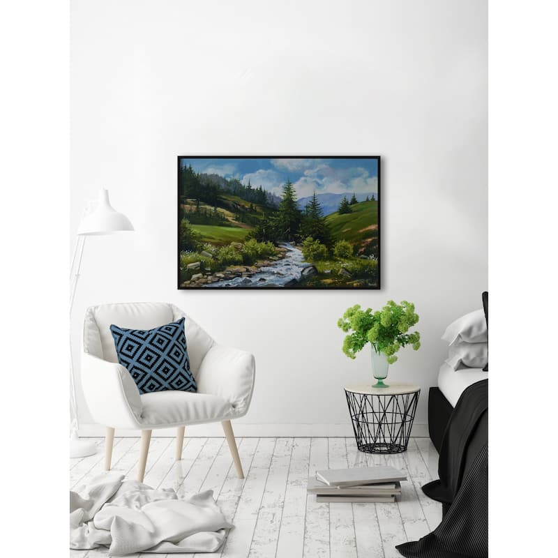 Land of Peace Floater Framed Print on Canvas