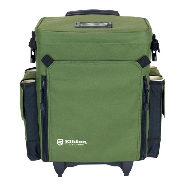 Elkton Outdoors Rolling Tackle Box Green Free Shipping Today Elkton Outdoors Rolling Tackle Box Green