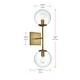 preview thumbnail 7 of 8, Elegant Lighting LD2357 Neri 2 Light 6" Wide Vanity Light