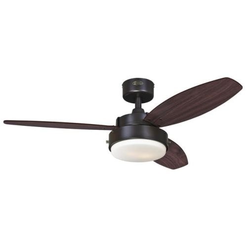 Westinghouse 7201900 Alloy 42" 3 Blade Hanging Indoor Ceiling Fan with Reversible Motor, Blades, Light Kit, and Down Rod