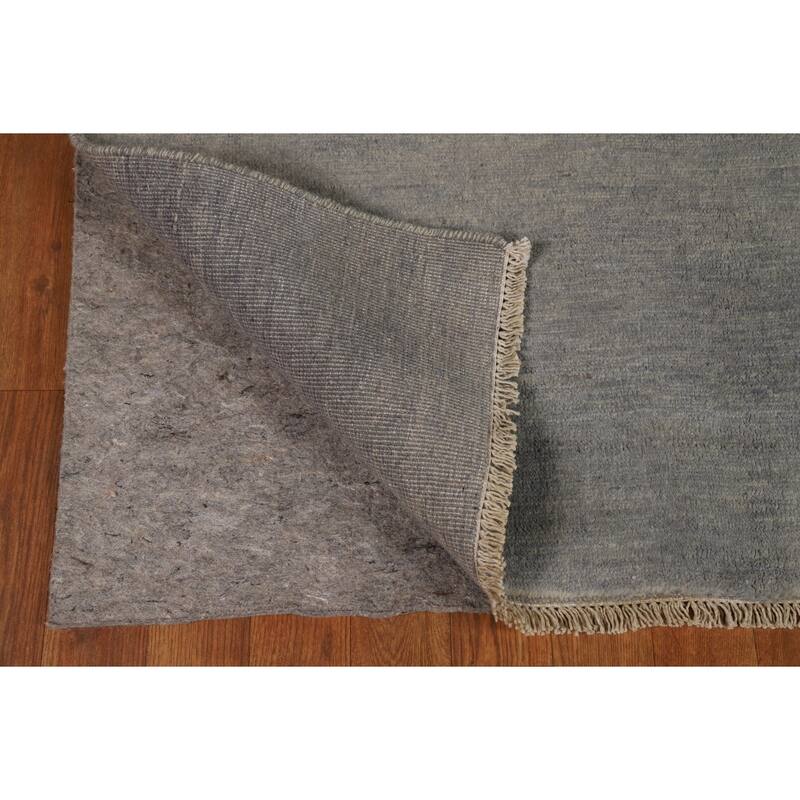Hand Knotted Oriental 100% Wool Carpet Modern Modern Greys & Charcoal Gabbeh Area Rug - 5' 10'' X 4' 0''