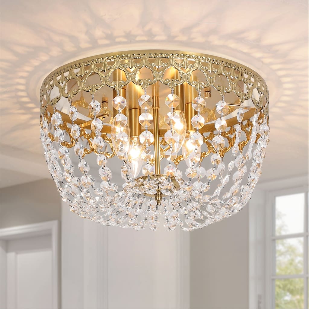 Maxax 4 - Light 15'' Chandelier Style Bowl Flush Mount