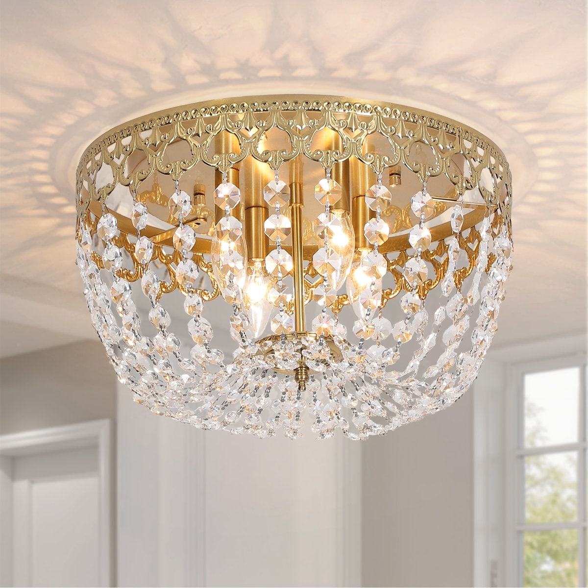 Maxax 4 - Light 15'' Chandelier Style Bowl Flush Mount