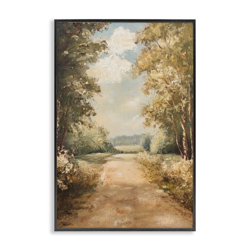 Stupell Walk Through Country Forest Framed Giclee Art Design By Petal Prints Design - 20 x 30 - Black