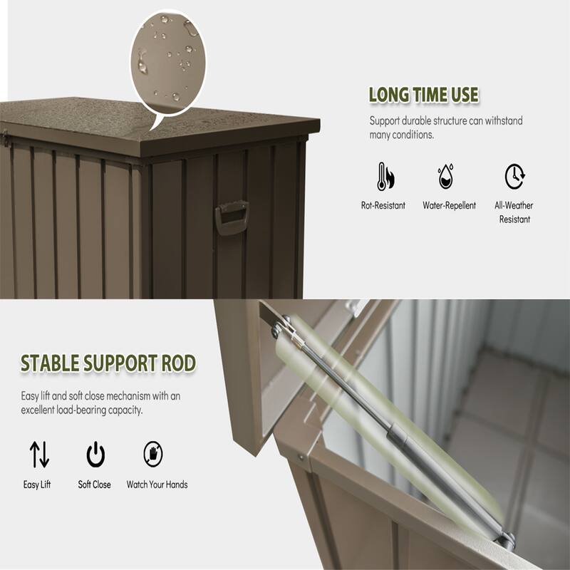 100 Gallon Outdoor Storage Deck Box Waterproof
