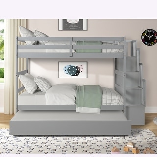 Bunk Beds Twin over Twin Stairway Storage - Bed Bath & Beyond - 38393571