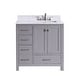 preview thumbnail 9 of 20, BATHLET 36 inch Grey Bathroom Vanity Set with Marble Top, Right Sink