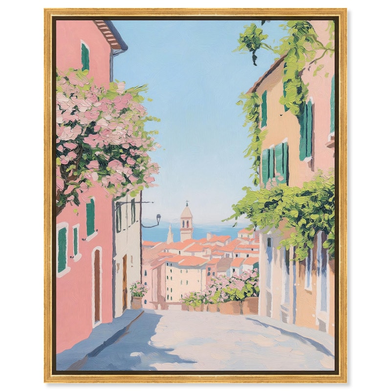 Adrift in Venice Canvas Coastal Prints by Art Remedy - 16" x 20" - Gold