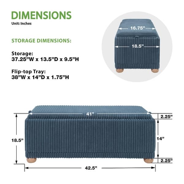 dimension image slide 0 of 3, Sahara Storage Bench