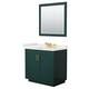 Option Green, Gold Trim, White Quartz Top