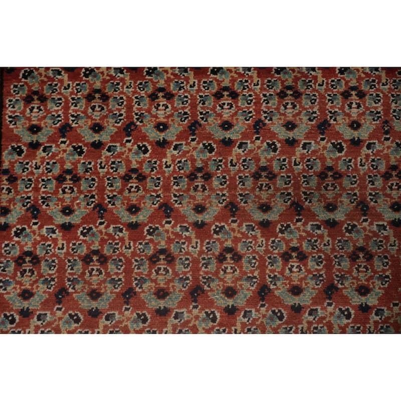 Hand Knotted Oriental 100% Wool Carpet Traditional Floral Oranges & Rust Malayer Area Rug - 6' 3'' X 3' 10''