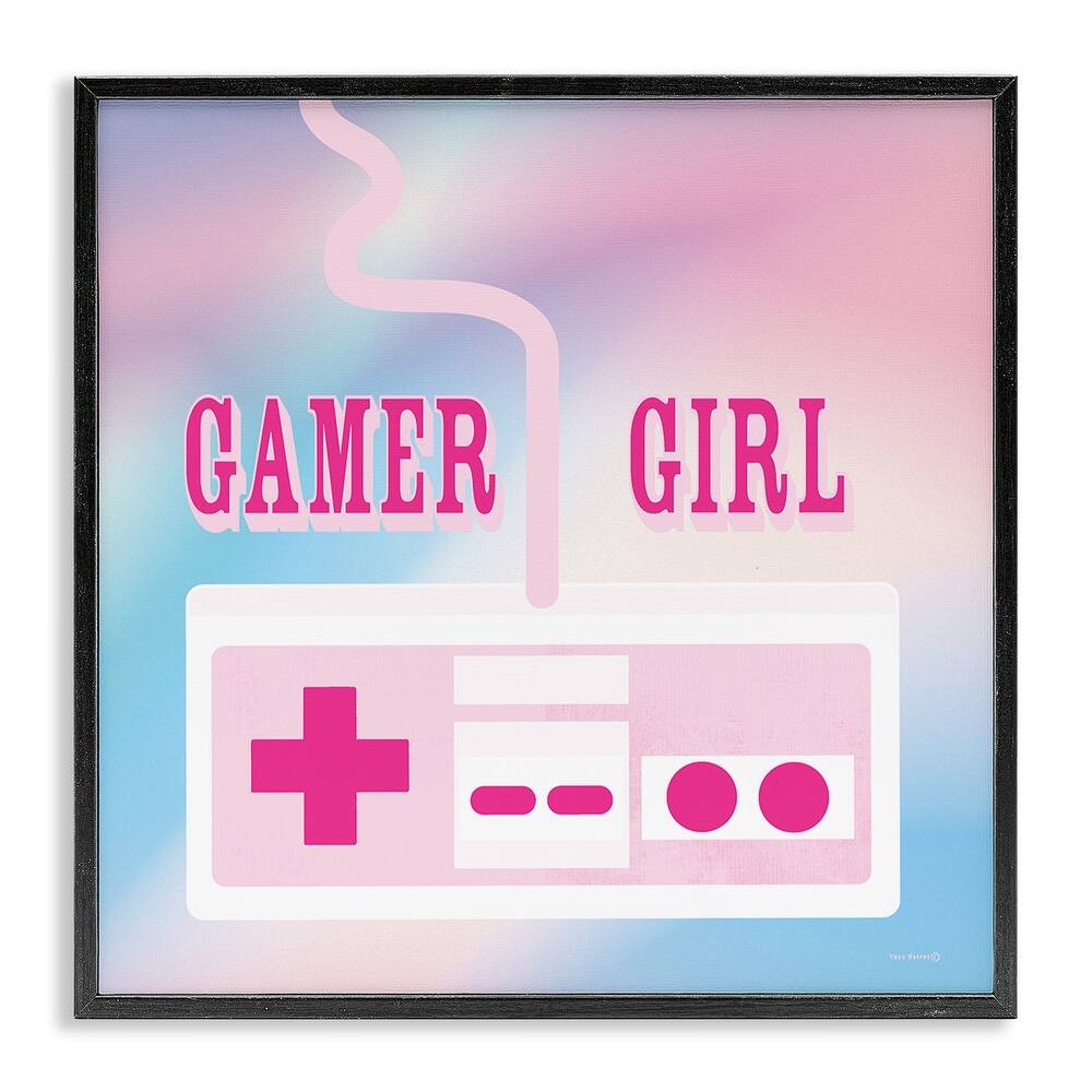 Stupell Pastel Gamer Girl Controller Framed Giclee Art Design By Yass Naffas Designs