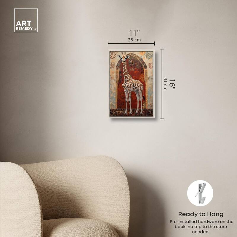 Giraffe Archway Canvas by Art Remedy
