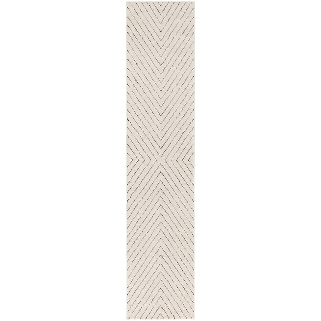 Nourison Cozy Modern Indoor Abstract Area Rug - 2' 2" x 10' - Ivory/Black