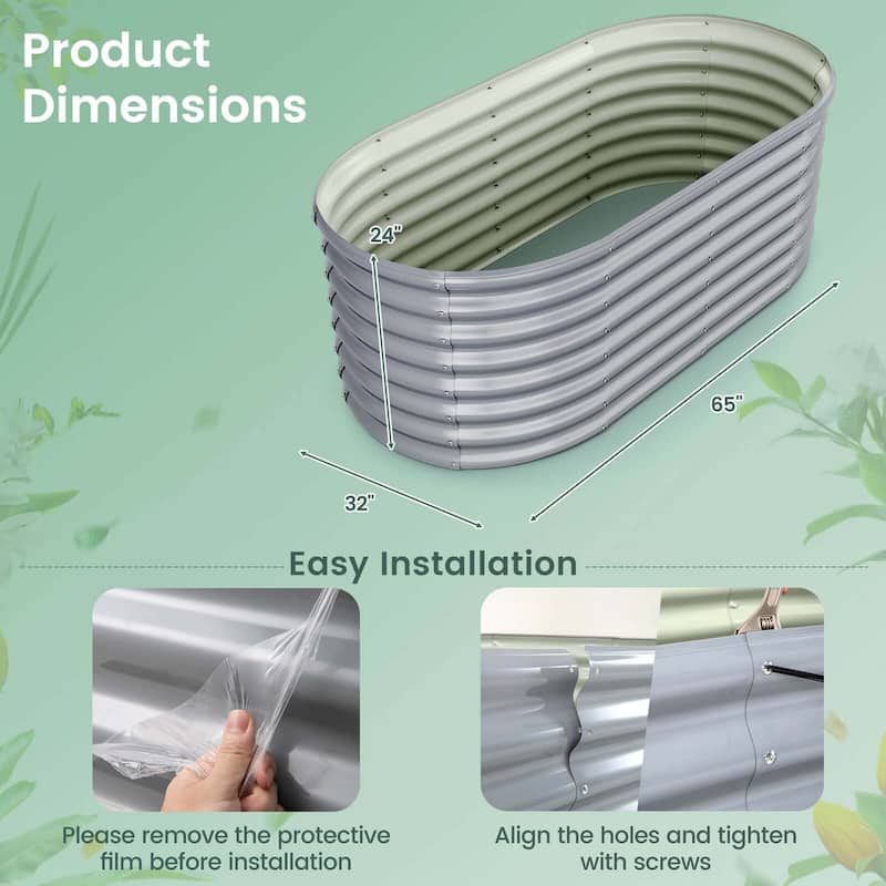 Costway Raised Garden Bed Kit Planter Raised Garden Boxes Outdoor 65" - See Details