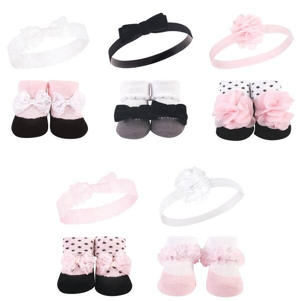 slide 1 of 1, Hudson Baby Girl Headband and Socks Giftset, Little Lady, One Size - Little Lady 10-Pack Little Lady 10-Pack - One Size
