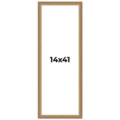 14x41 Frame Red Solid Wood Picture Frame Width 1.75 Inches | Interior Frame Depth 1 13/16 Inches