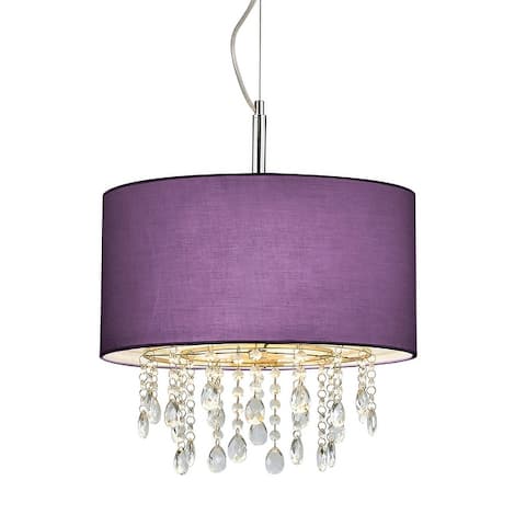 Florence 16.5-inch Round 3-light Crystal Pendant Lamp