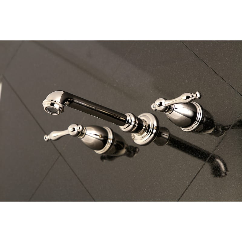Naples Two-Handle 3-Hole Wall Mount Bathroom Faucet