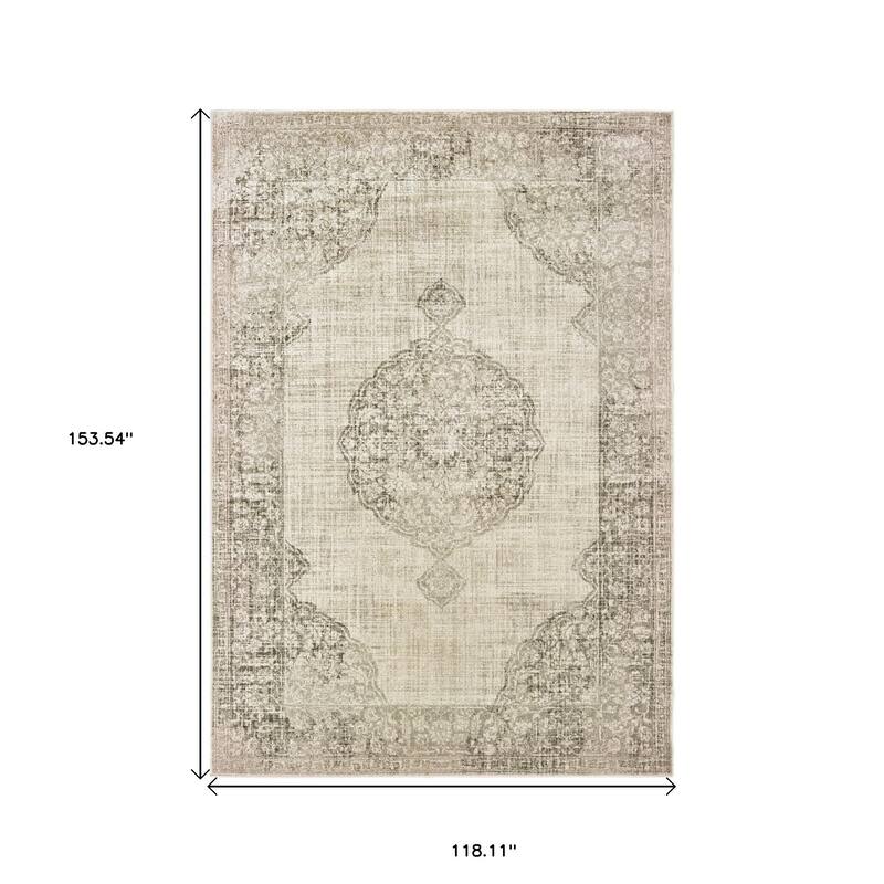 HomeRoots Oriental Bohemian Rectangle Area Rug - 153.54 in. x 118.11 in. x 0.32 in.