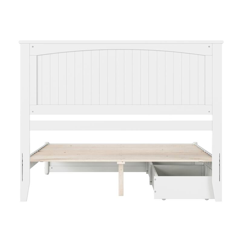 Malta Platform Bed with Panel Footboard and Storage Drawers
