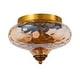 preview thumbnail 21 of 55, Modern Farmhouse 2-light Water Pattern Hammered Glass Flush Mount 9in