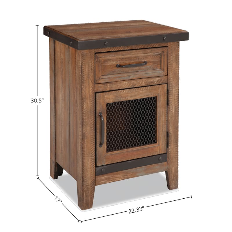 Taos Canyon Brown 1-drawer Nightstand