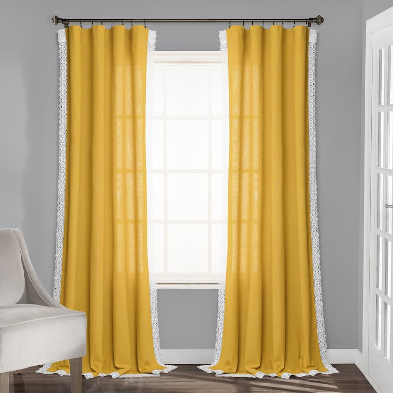 The Gray Barn Kind Koala Vintage Farmhouse Light Filtering Curtain Panel Pair