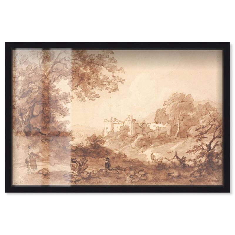 Carew Castle Shadowbox by Art Remedy - Black - 36" x 24"