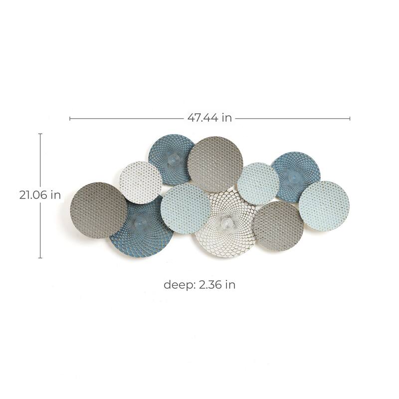 Distressed Multi-Color Pastels Abstract Metal Wall Decor
