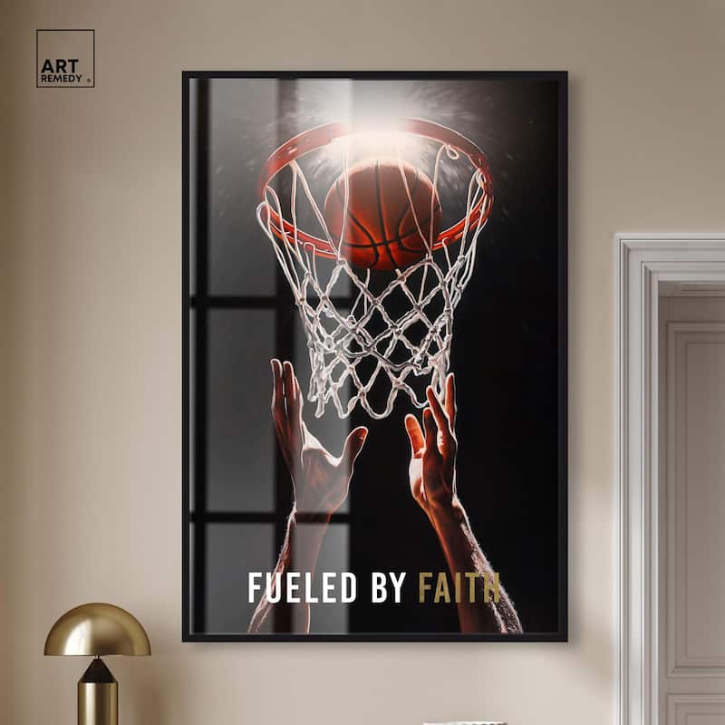 Fueled by Faith Basketball Shadowbox by Art Remedy